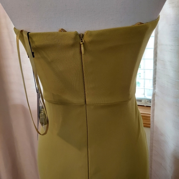 NWT! Elegant Olive Green Strapless Evening Gown. Wedding. Prom. Special Size S - Picture 12 of 13